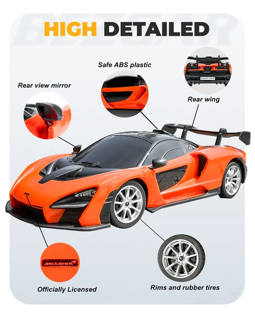 BEZGAR Remote Control Car, 1:24 Scale RC Car Electric Sport Racing Toy Car Licensed RC Series Model Vehicle for Boys Kids Gift 2