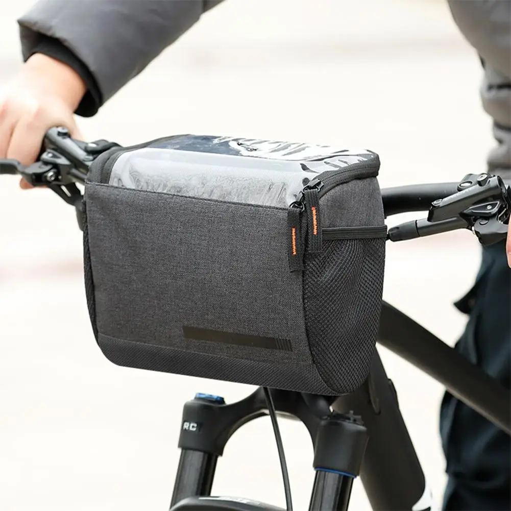 4.5L Bike Front Frame Bag Bike Top Tube Phone Mount Bag Cycling Phone Pouch Bicycle Handlebar