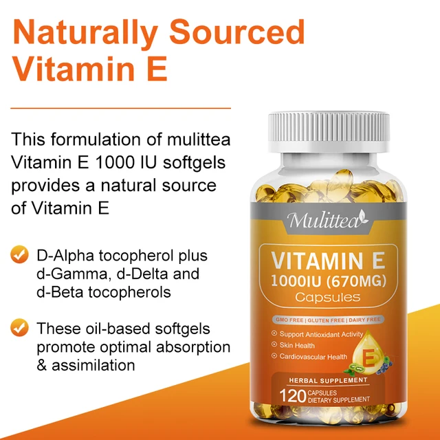 1690-c7ae28.jpg Mulittea Vitamin E Capsules Helps Blood Birculation and Antioxidant &Brightens Skin Tone Daily Vitamin Supplement Beauty Health