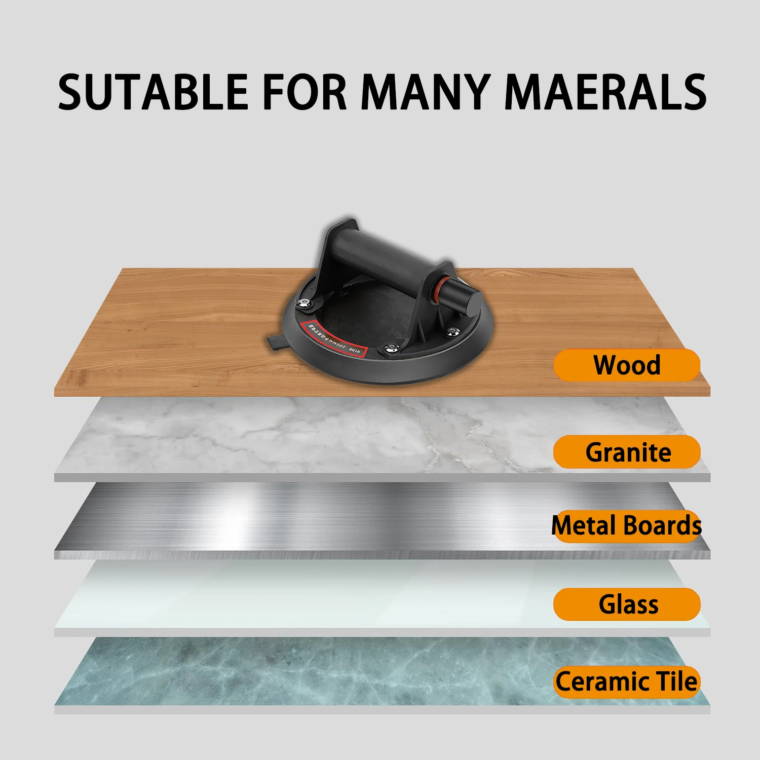20CM diameter Vacuum Suction Cup granite Glass Tile Suckers Manual lifting 8 Inch 220kg Bearing Capacity Heavy Suction Cup vacuum suction cup vacuum sucker