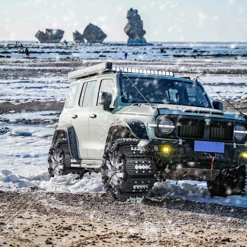 Anti Snow Chains SUV Widen And Thicken Snow Chains 3Pcs Secure Driving Tools Trucks Security For Ice Mud Road Set