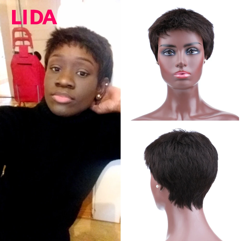 Парик Lida из коротких человеческих волос