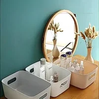 Storage Basket Three Sizes Rectangular Cosmetic sorting box kitchen storage box snack storage basket for Kitchen Bedroom Office 5