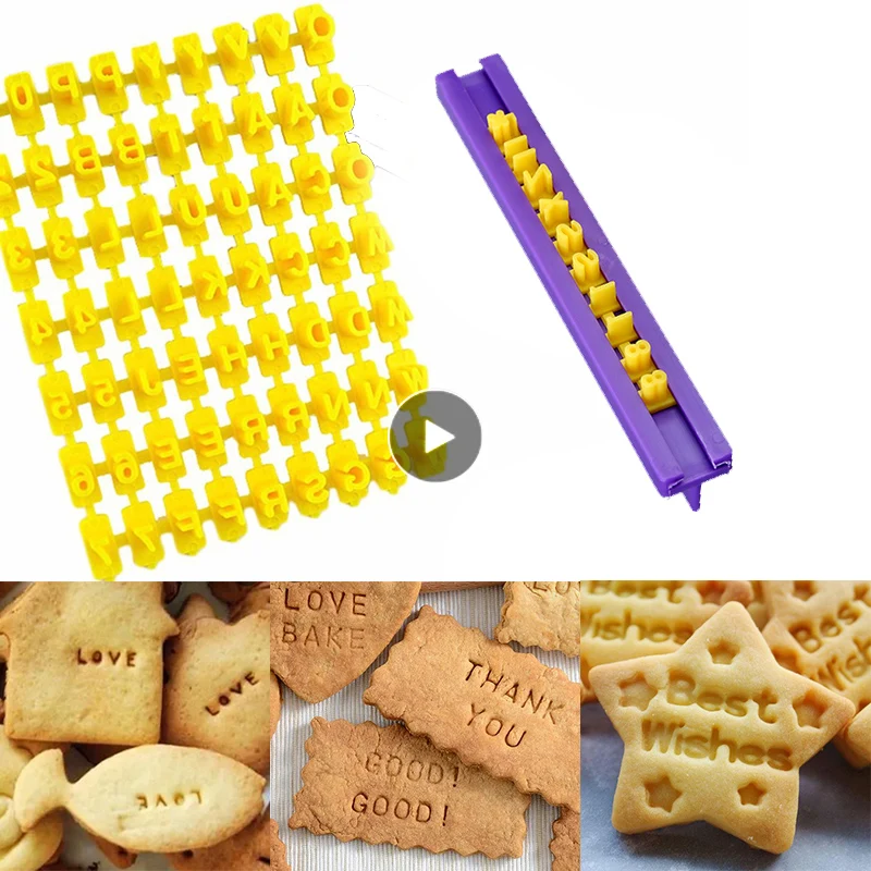 26 pz/set alfabeto stampi per torte torte pasta di zucchero lettera  biscotti taglierina parole stampa timbro cottura stampo goffratura  strumento per torta fai da te - AliExpress