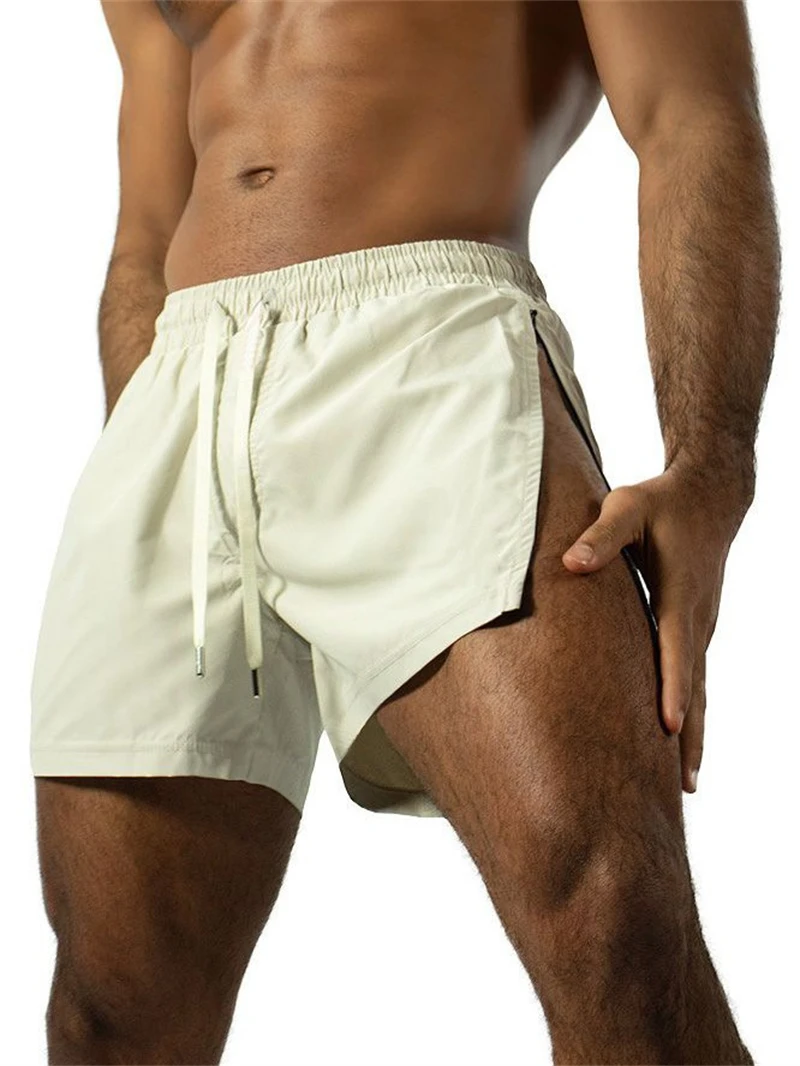 Short de survêtement avec poche zippée pour homme, short de course Marathon, pantalon de survêtement respirant, pantalon court d'entraînement sportif en plein air, pantalon athlétique de fitness