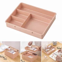 Multi-cell Storage Box Tray Desk Drawer Organizer Stackable Dressing Table Jewelry Organizer Makeup Organizer for Home Office