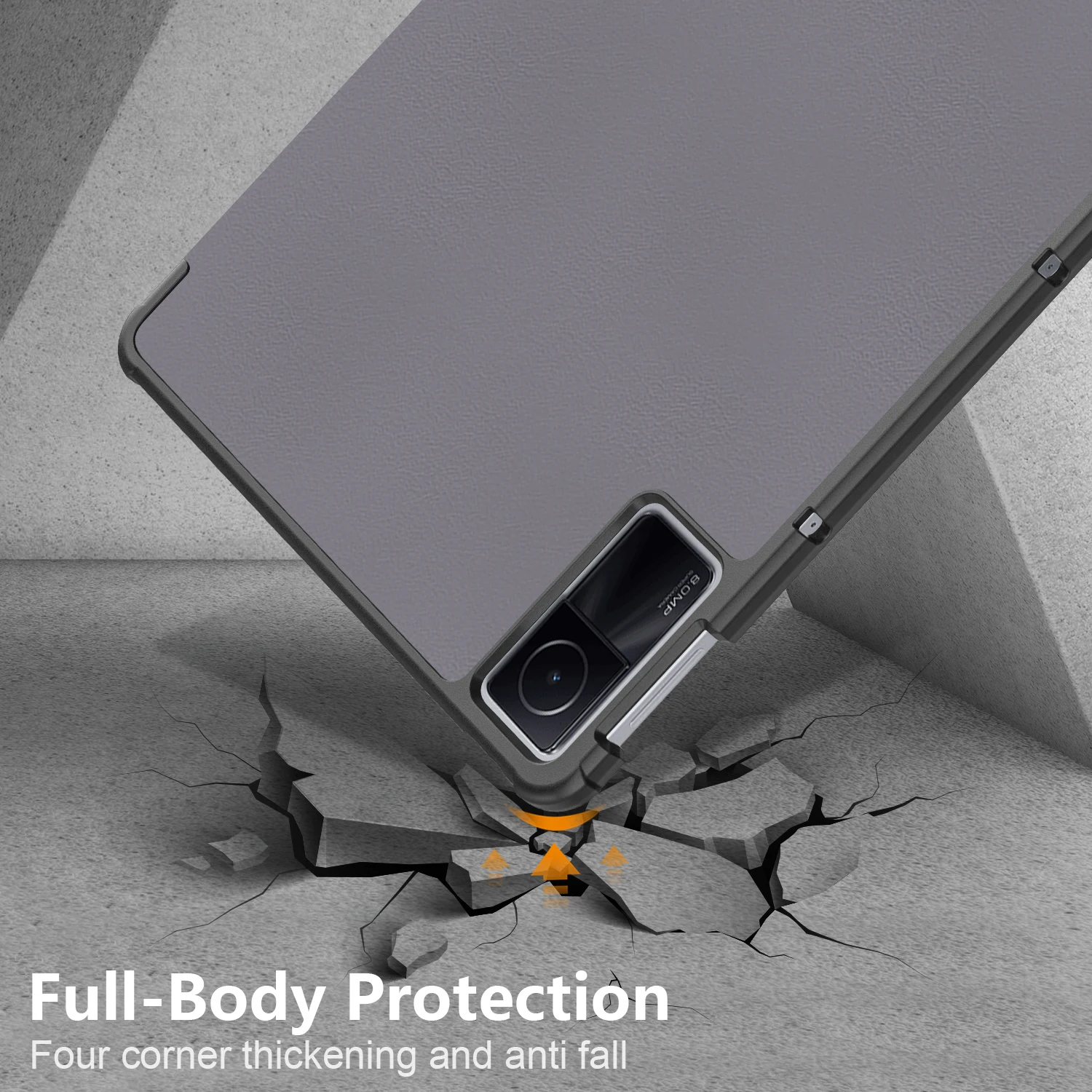 Case voor Xiaomi Redmi Pad 10.61 inch Vrijgegeven 2022 Tri-fold Slim Lichtgewicht Hard Shell Smart Beschermhoes Multi-Angle Stand_voghion.com