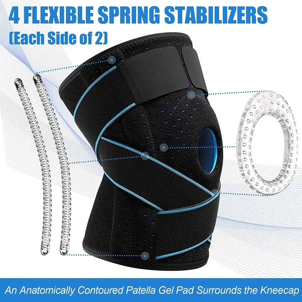1 PCS Knee Braces for Knee Pain with Side Stabilizers, Effective Relieves Meniscus Tear, LCL, MCL, Arthritis, Joint Pain Relief BEST SELLERS