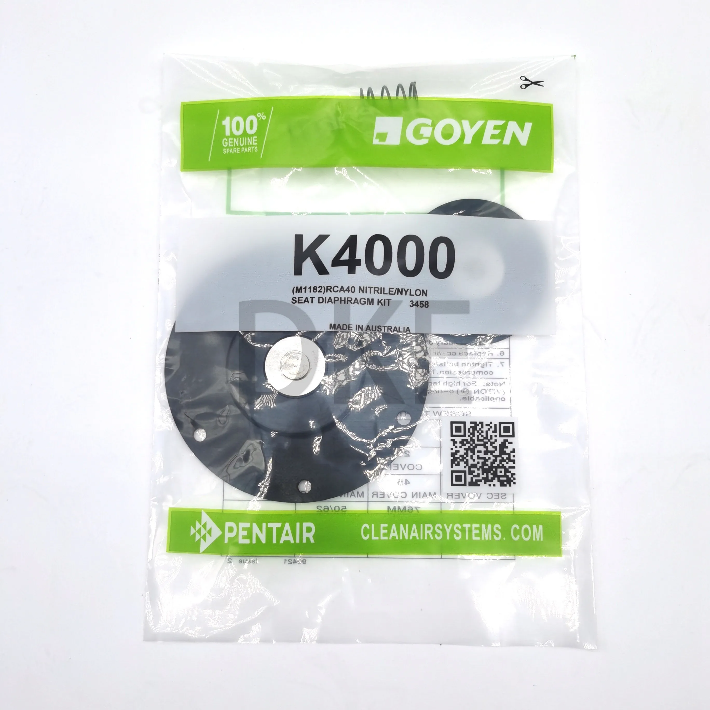 GOYEN K3500 Diaphragm Kit With Nitrile Seal & Spring – Valve Repair Kit