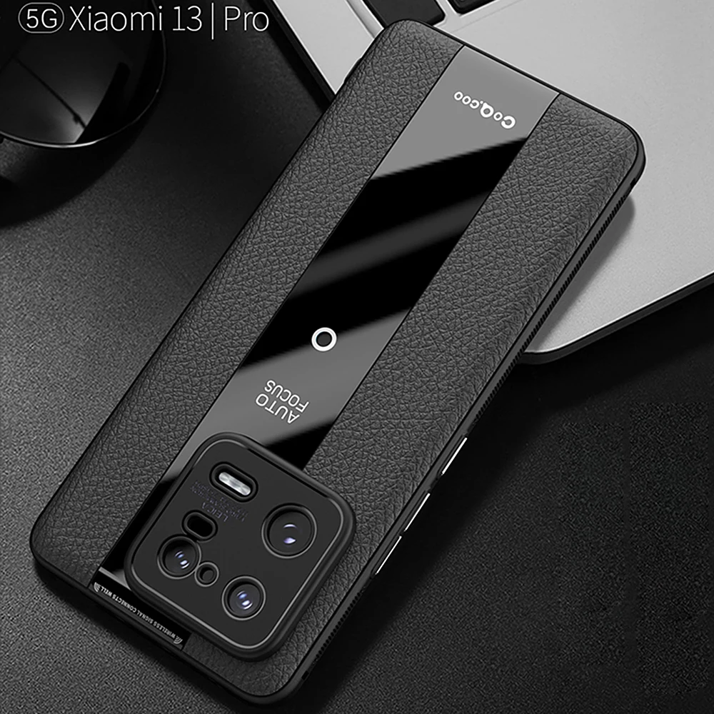 

Mi13 Luxury Litchi Veins Silicone Phone Case For Xiaomi Mi 13 Pro Ultra thin Painting TPU Cover Coque For Xiaomi Mi13Pro Casing