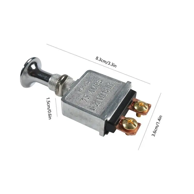 자동차 푸시풀 라이트 단추 노벨티, 헤비 듀티 온 오프 금속 손잡이, 75 Amp 풀아웃 스위치, 6-28V DC