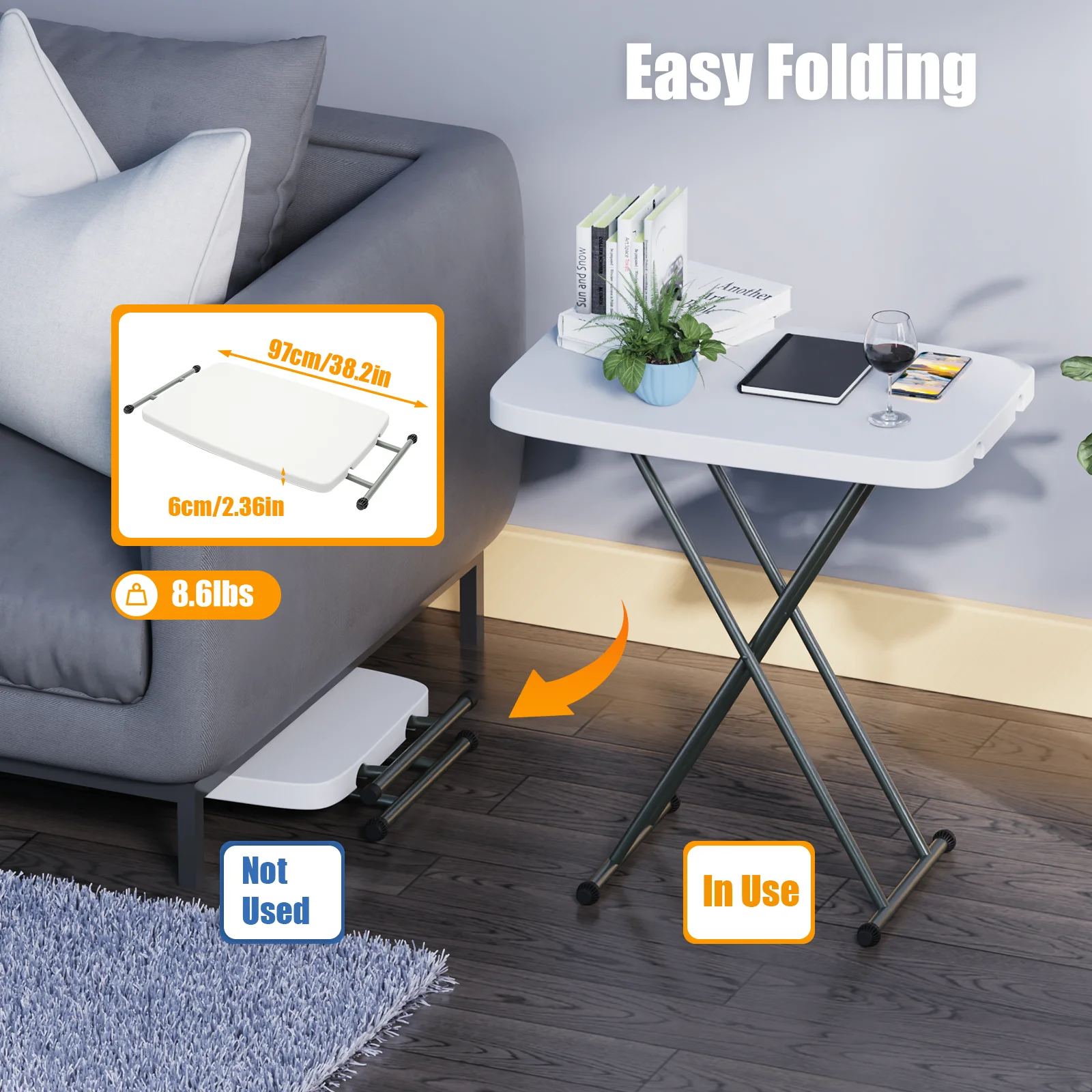 Outdoor Portable Ultralight Camping Foldable Table, Utility Folding Table with Collapsible Legs for camping, picnicking