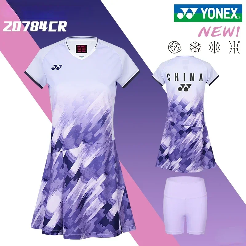 original Fashion sport jersey, short sleeve dress,badminton skirts tennis, for national team , wome bottom 20784CR
