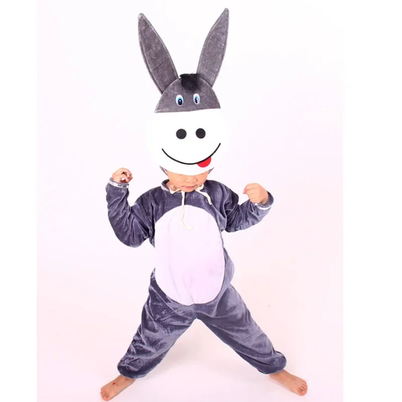A2Z 4 Kids Costume Asino Per Bambini Per Presepe Di Natale - Morbido Pile Di Flanella, Taglie Da 2-3 A 13-14 Anni, Con Orecchie E Coda Soffici