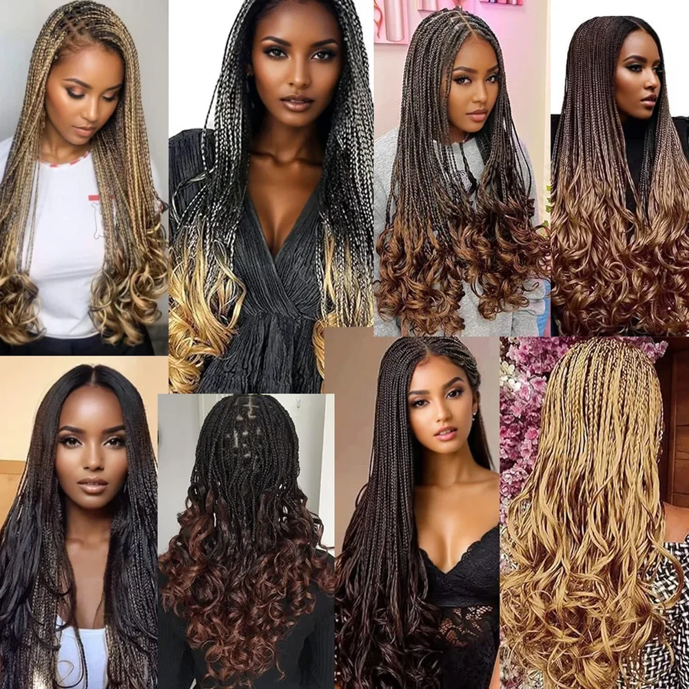 Soft Spiral Curly Crochet Braid Hair Synthetic Extensions French Curl Loose Wave Braid Color Brown Black Blonde 22 Inch 150g 6