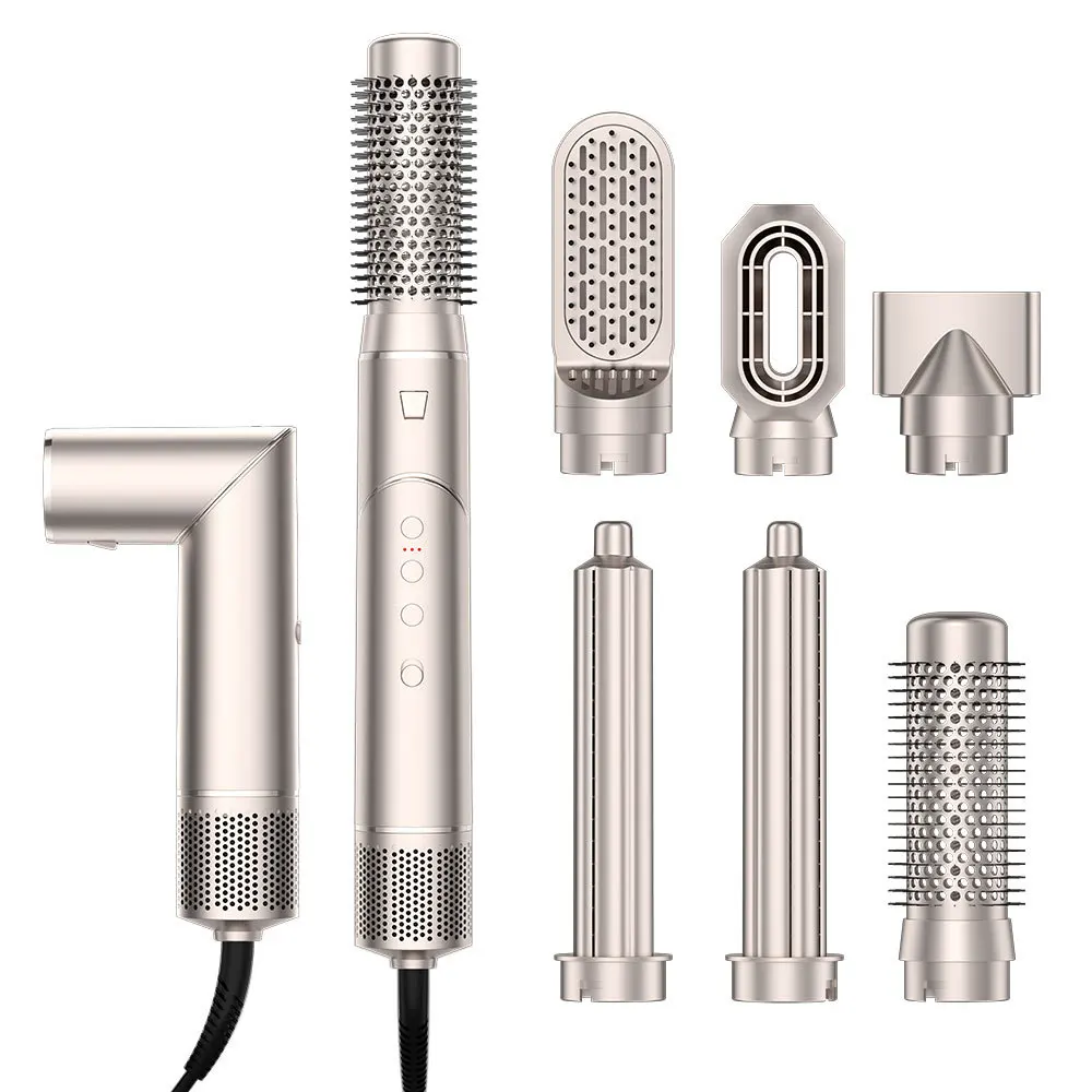 6 in 1 hot air comb folding multi-functional high-speed automatic curling iron dry and wet dual use negative ion hair care