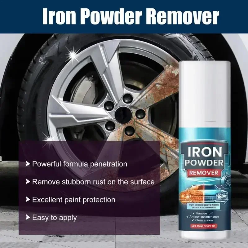 Car Rust Remover Spray Metal Cleaner Maintenance Car Remover Multi-Purpos Metal Surface Chrome Paint Cleaning Cleaning Rust Spra