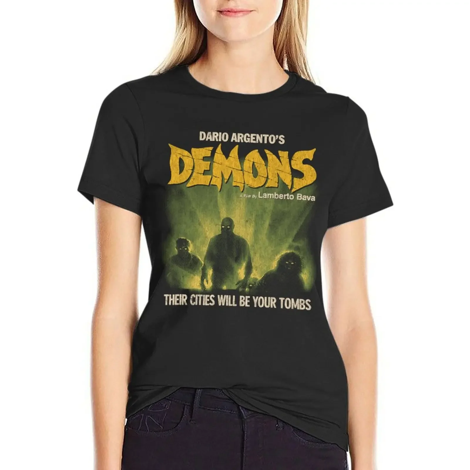 

Demons, Dario Argento, Italian Horror, Giallo (1) T-shirt summer top oversized woman t shirt
