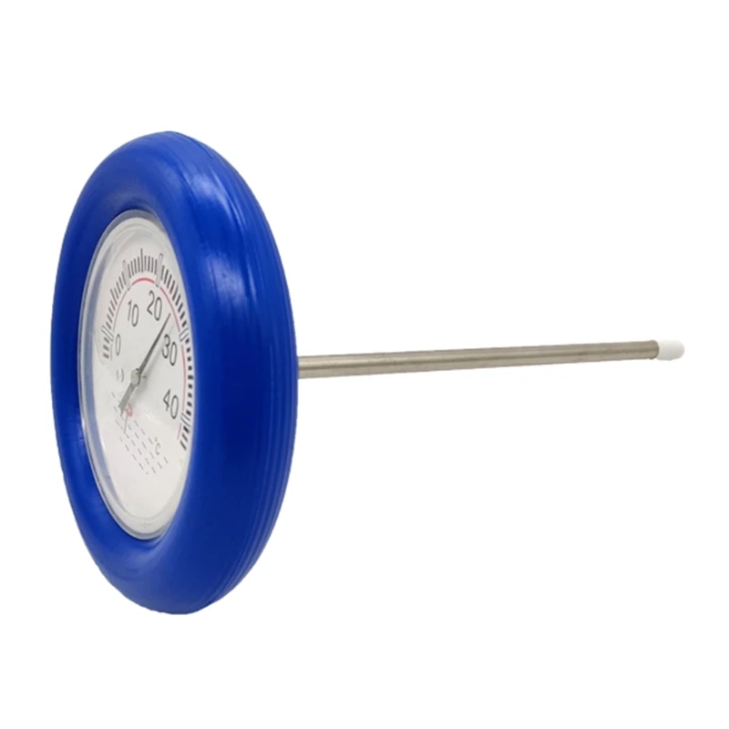 Thermomètre piscine flottant, plaque à cadran centigrade, jauge température l'eau avec ficelle, pour spa, étang, 2