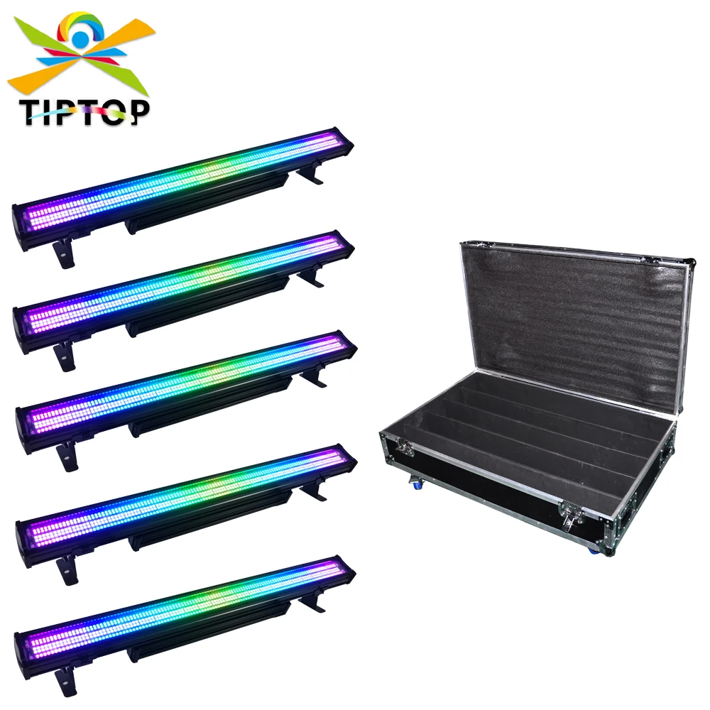 5IN1 Flightcase Pack LED Wall Washer Light RGBW Strobe Flash Outdoor Changing RGB 5050 White 7070 SMD for Church, Bridge, Hotel