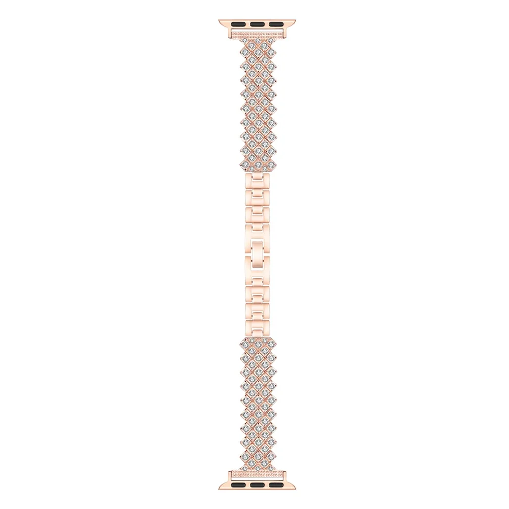 Metal+Diamond Strap For Apple Watch 8 7 45mm 41mm Luxury Women bracelet band For iWatch Series 6 5 4 SE 44mm 42mm 40mm 38mm Belt