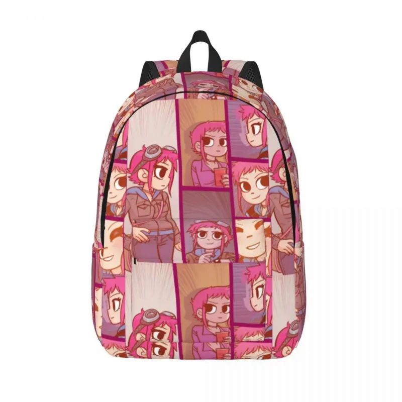 

Pink Rammy for Teens Student School Book Bags Scott Pilgrim VS the World Daypack Elementary High College Outdoor