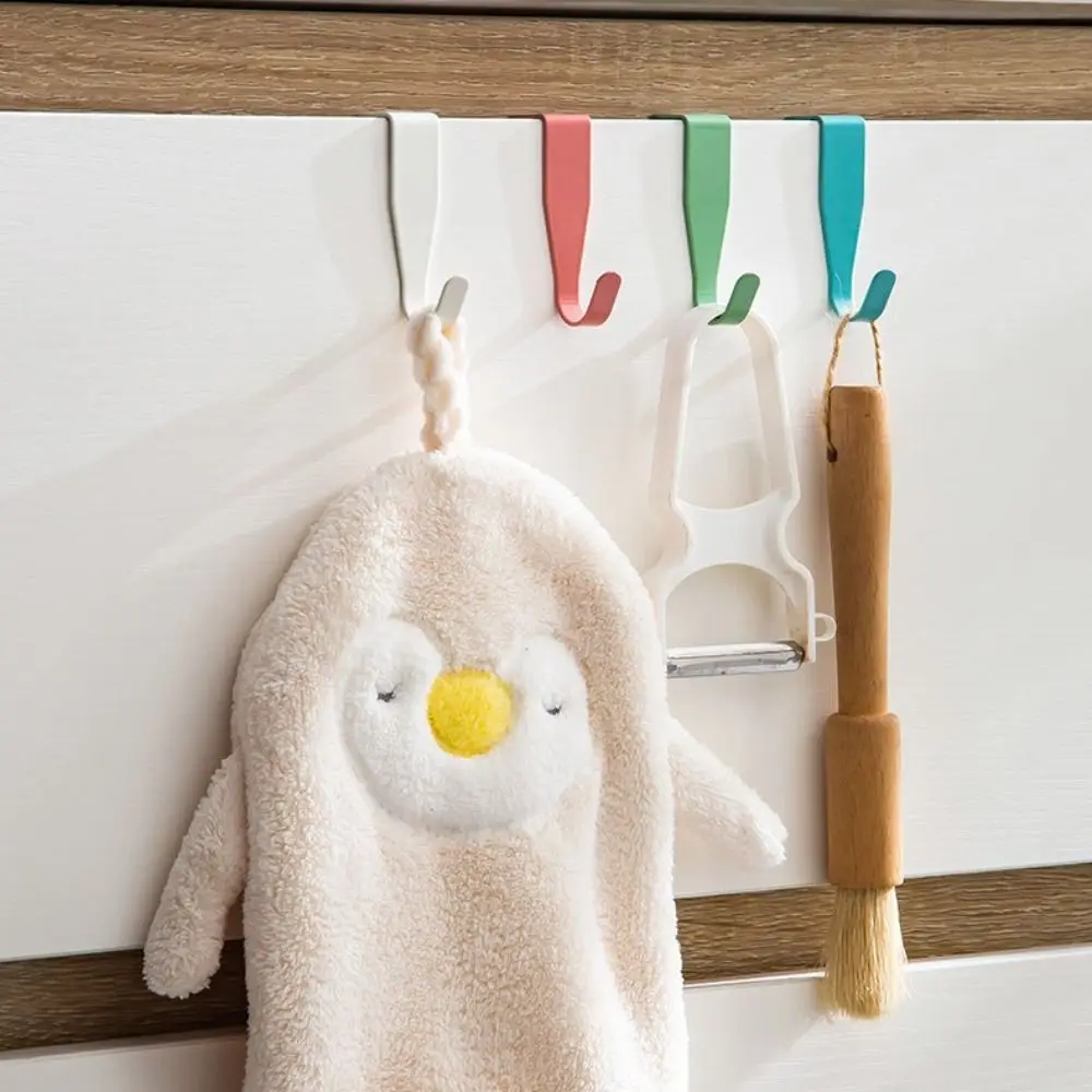 Cabinet Door Hook 4PCS Colorful Kitchen Door Rear Hanger Drawer Office Table Key Bag Storage Hook For Home Bathroom Accessories storage hook,door hook