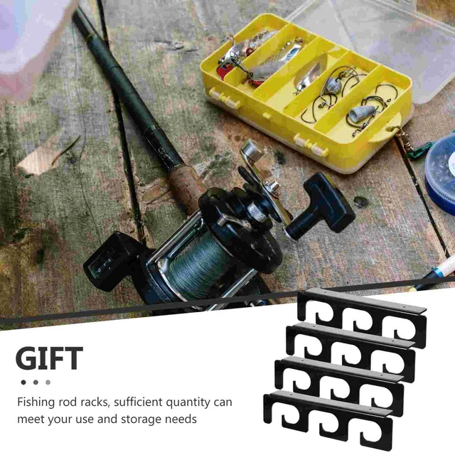 2 Pár Mennyezeti Horgászrúd Állvány Garázskapu Tartókon Kívüli Tároló Polcok Tartó - Image 4