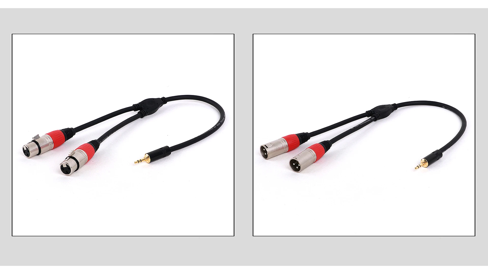 Guerguo Multi color 3,5mm Jake Stereo Stecker Stecker Kabel an Dual 3pin XLR Stecker/Buchse Stecker für HDTV DVD MP3 0,3 m-0,5 m – Detail 9