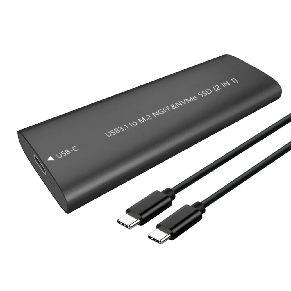 M.2 NGFF/MVMe SSD to USB 3.1  SSD Ŭ, USB 3.1 C Ÿ ޴ SSD ڽ, ˷̴ ձ ָ Ʈ ̺ Ŭ