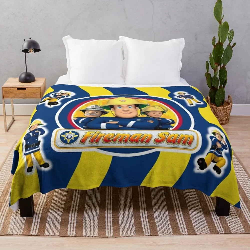 

Fireman Sam Abstract Throw Blanket Summer Beddings Decorative Sofas Custom decorative Fluffys Large Blankets