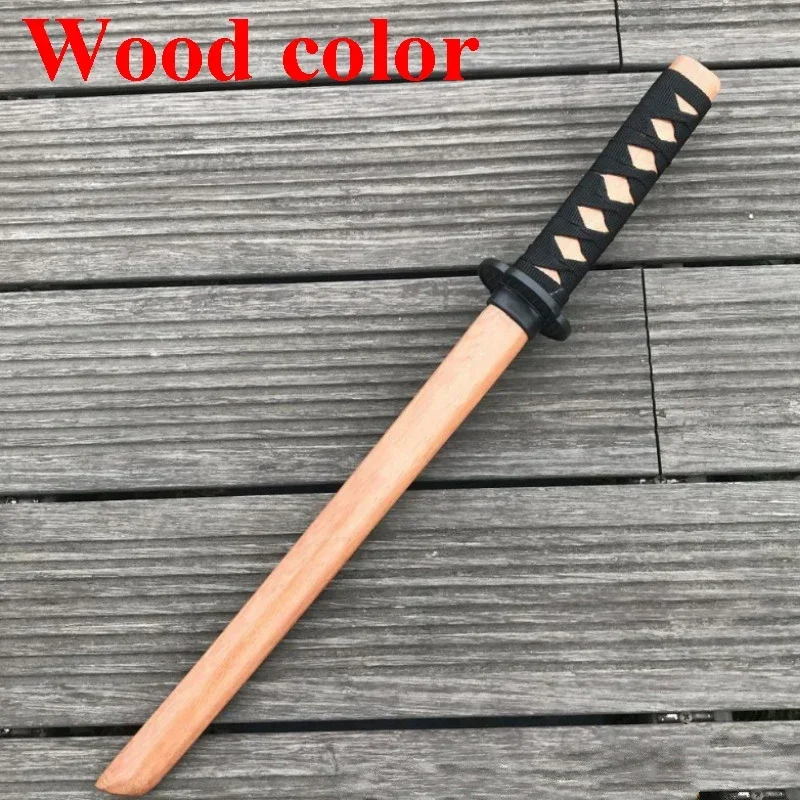 60cm Wood Stick Knife Toy Katana Sword Cosplay Props Personal Collecting Handicraft Children's Sword Toy Aikido Demon Slayer 2