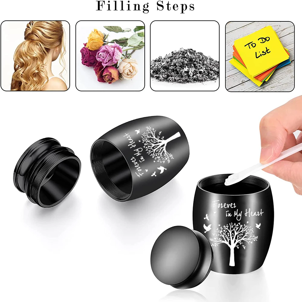 Small Urn for Ashes 1.57 Inches Small Keepsake Urn for Human Ashes Tree of Life Mini Aluminium alloy Holder