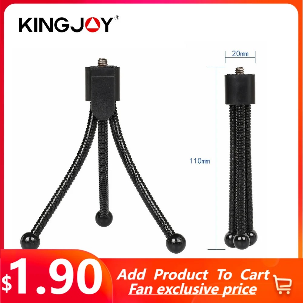 Kingjoy Universal Smartphone Mini Treppiede Supporto Portatile In Metallo Flessibile Per Canon Sony Nikon Fotocamera Digitale Webcam Cellulare