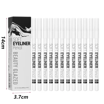 Matita Eyeliner Bianca Impermeabile, Liscia e Facile da Applicare, Lunga Durata, Illuminante per Occhi, Strumento di Trucco alla Moda per un'Applicazione Uniforme