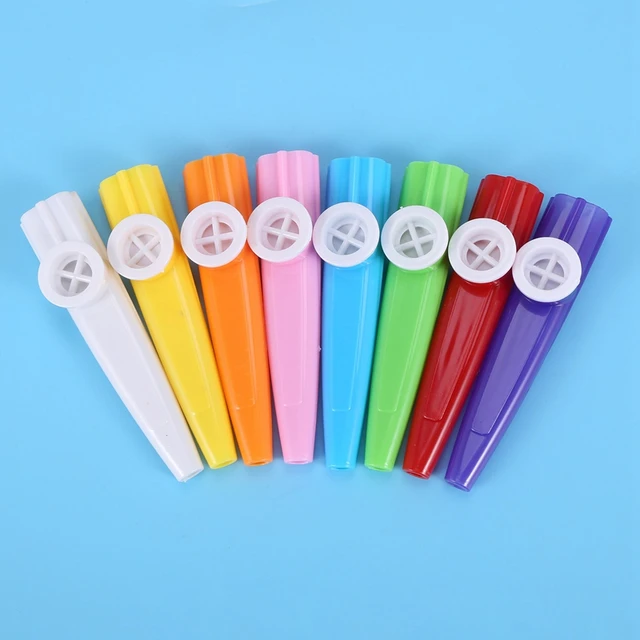 24 pièces en plastique Kazoos 8 coloré Kazoo Instrument de musique