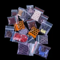 500PCS Mini Clear PE Zip Lock Bags Small Items Storage Bag Plastic Packaging Earring Ring Pills Pendant Plastic Bags Trial Pouch 2
