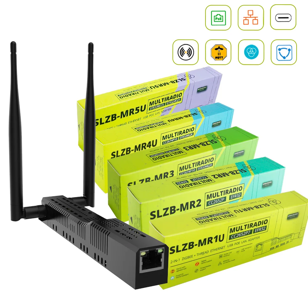 SMLIGHT SLZB-06/MR5U Zigbee-이더넷 USB 및 WiFi 게이트웨이 코디네이터 어댑터(PoE 포함)는 홈 어시스턴트 Zigbee2MQTT와 함께 작동합니다.