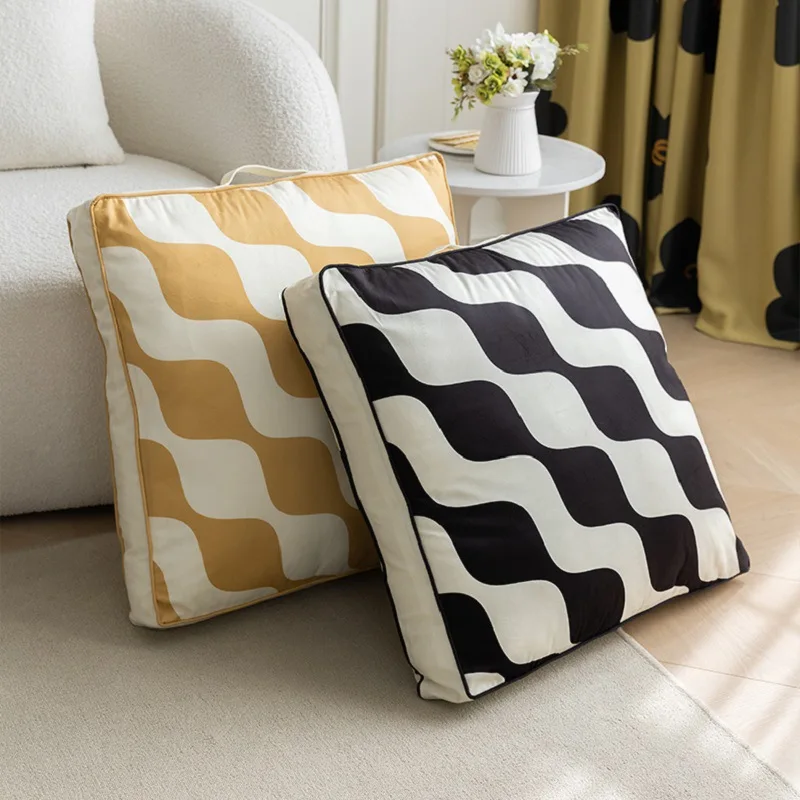 

Velvet Floor Cushion Large Mat Square Sitting Pillow For Yoga Meditation Balcony Patio Thicken Soft With Handle Removable