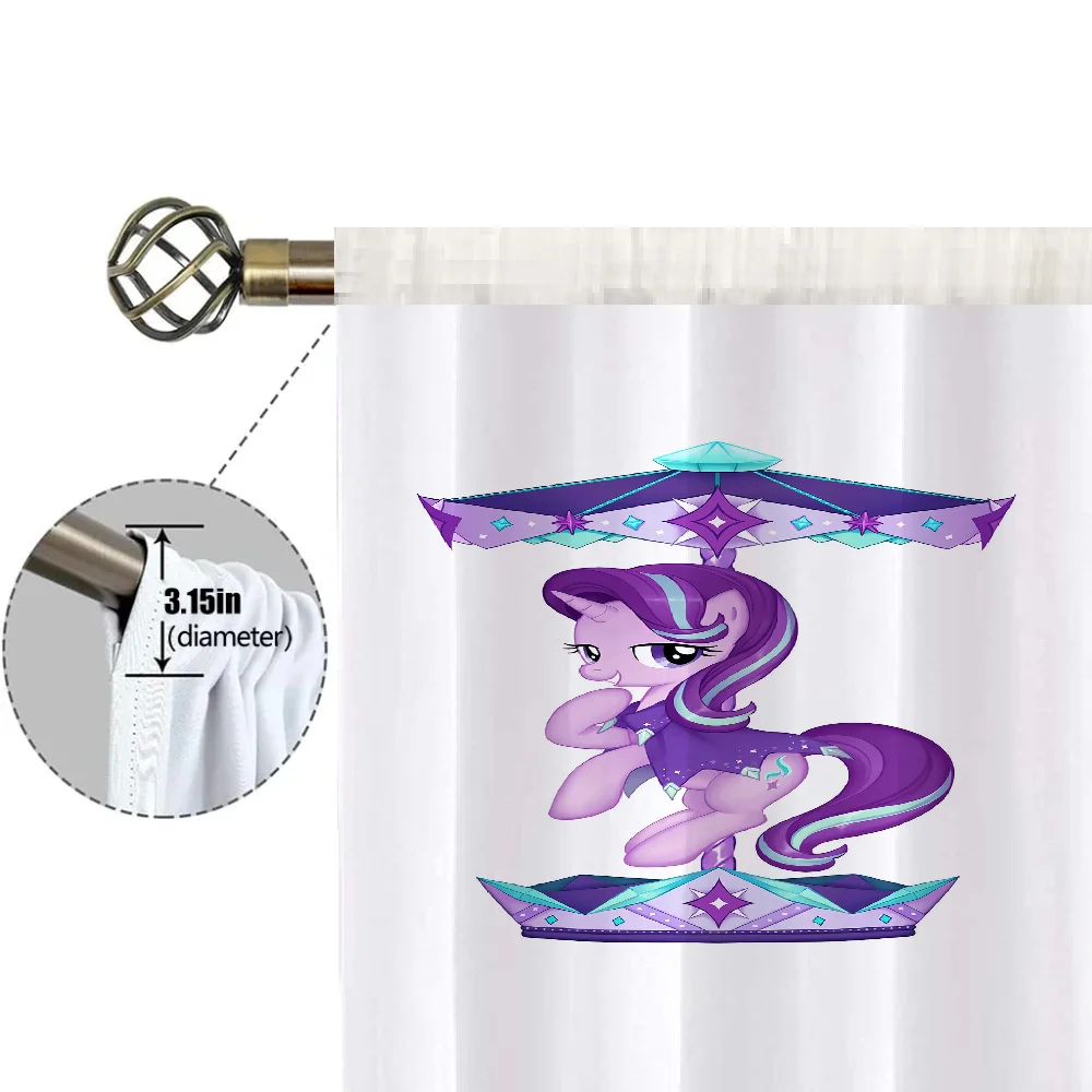 Window Kitchen Curtains for Living Room 2 Pieces Blackout Curtains Door Curtain My Little Pony-y Bedroom Decoration Partition 5