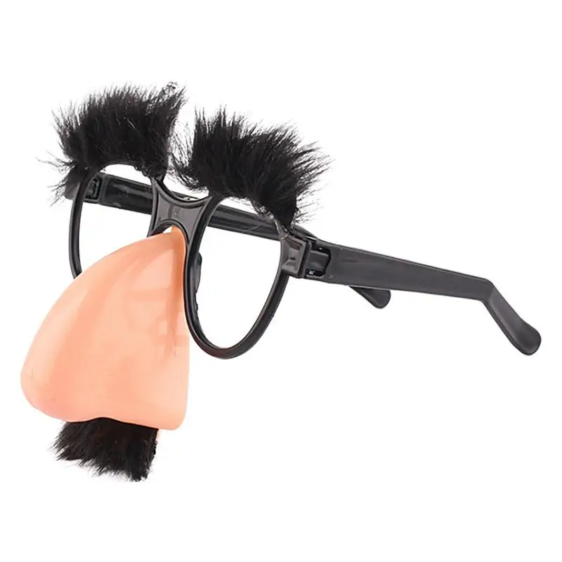 Big Nose Glasses with Eyebrows Mustache Silly Funny Photo Props Halloween Party Eyeglasses Novelty Prank for Birthday Parties heart shaped glasses,party photo props,cosplay glasses,funny sunglasses,halloween decoration props,fake mustache