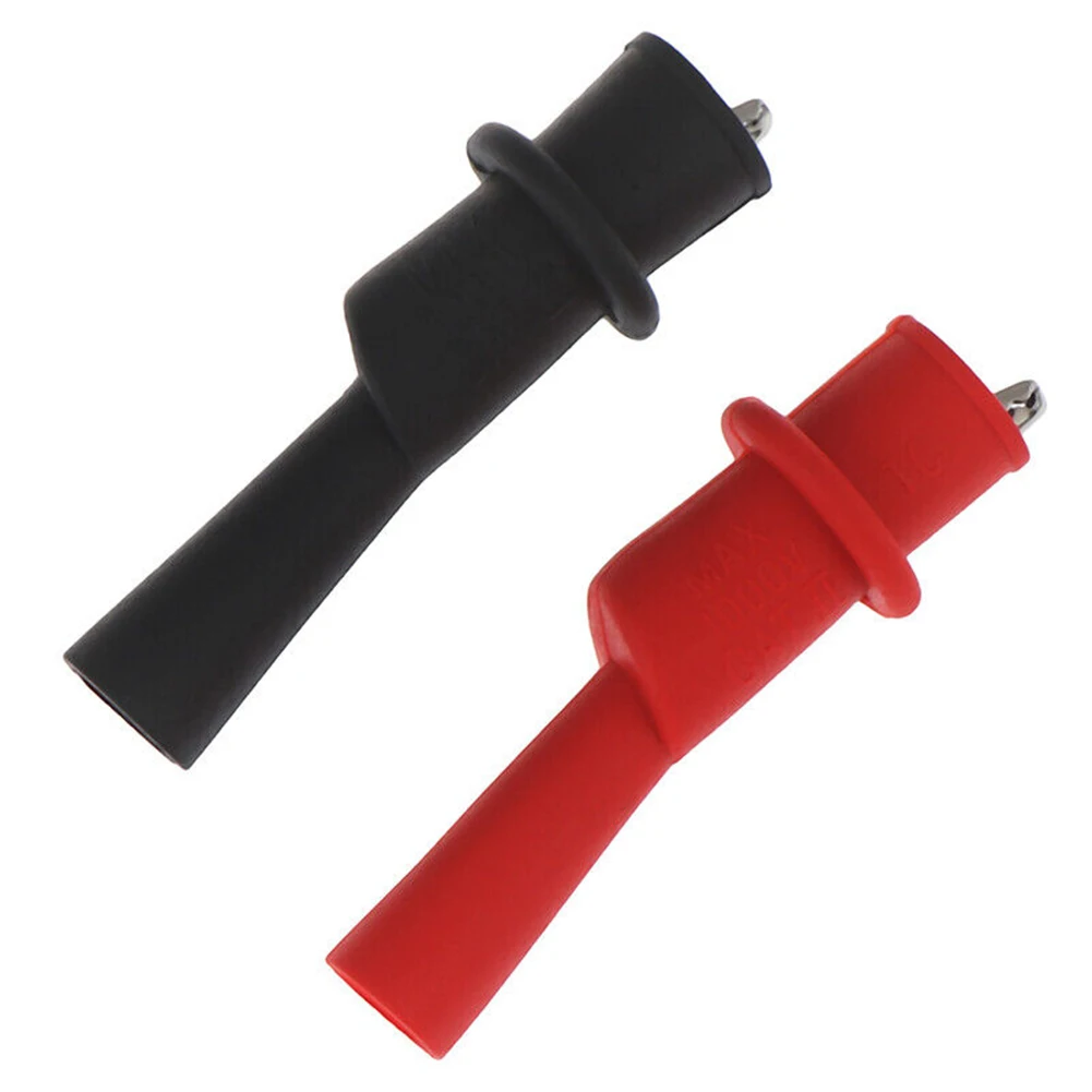 1Pair Digital Crocodile Test Clip For Electrical Test For Multimeter Probe Push On Clip Insulated Crocodile Clamp