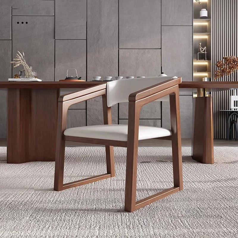 

Advanced Commercial Dining Chairs Wooden Backrest Arm Coffee Study Banquet Dining Chairs Reading Meeting Sillas Home Furniture