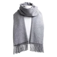 Wool Scarves Winter Soft Warm Cashmere Shawl Thickened Long Tassel Shawl Warm Scarf Fashion Solid Color Women Man Scarf 2