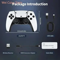 64G Game Stick M15 4K Video TV Игровая консоль Беспроводные геймпады Видеоигра 64G 40000+/50000+ Классические аркадные игры HD для двух игроков — изображение 5