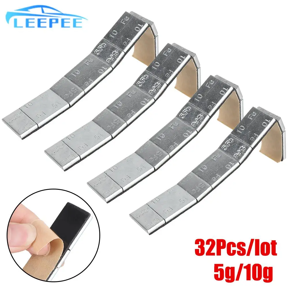 Wheel Balance Weight For Car Motorcycle Bike Auto 32Pcs/lot Iron Universal Tire Adhesive 5g/10g Tyre Wheel Block Balancer Tool