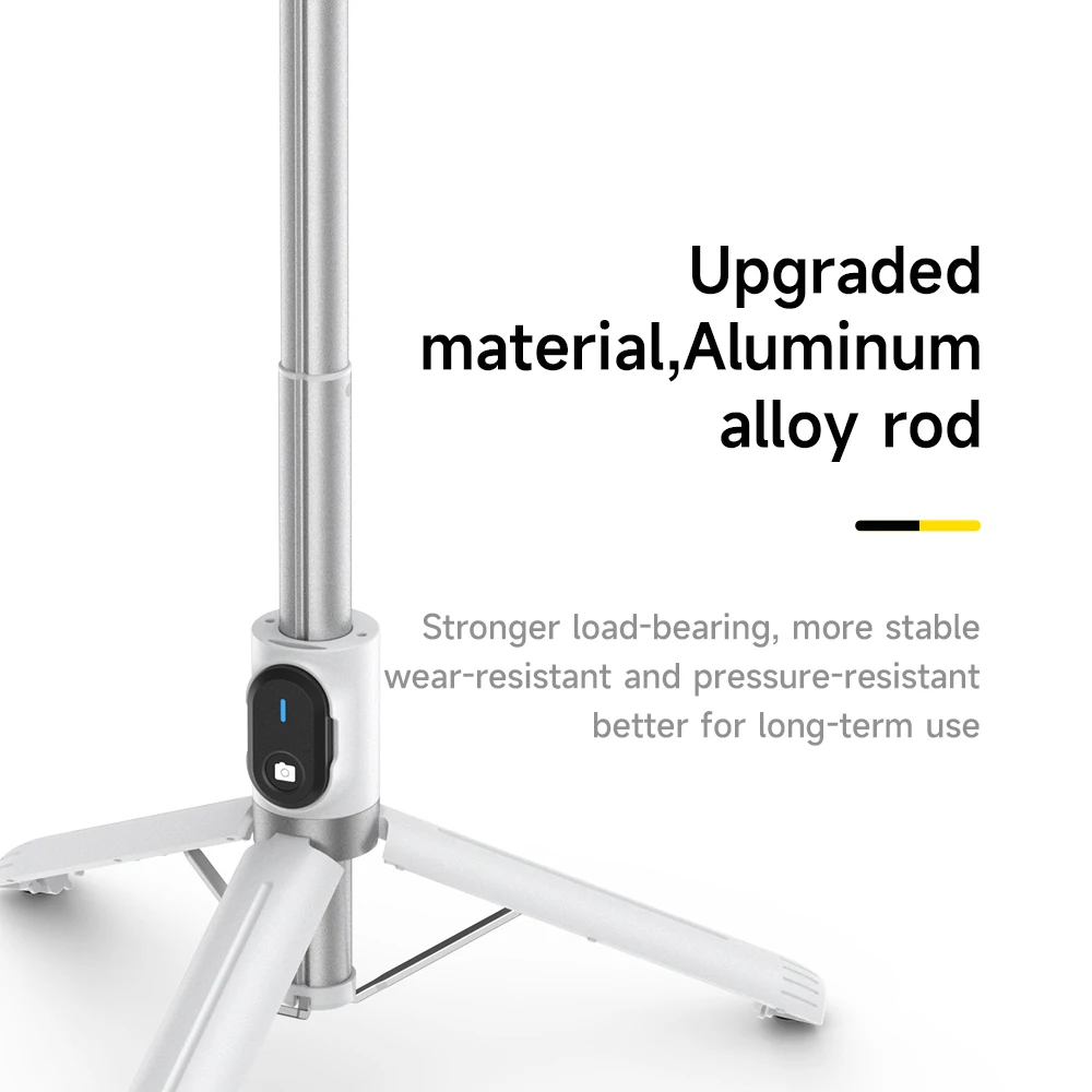 W&P 42.9 Inch Foldable Selfie Stick Tripod with Bluetooth Remote & Fill Light-Compact Travel Design