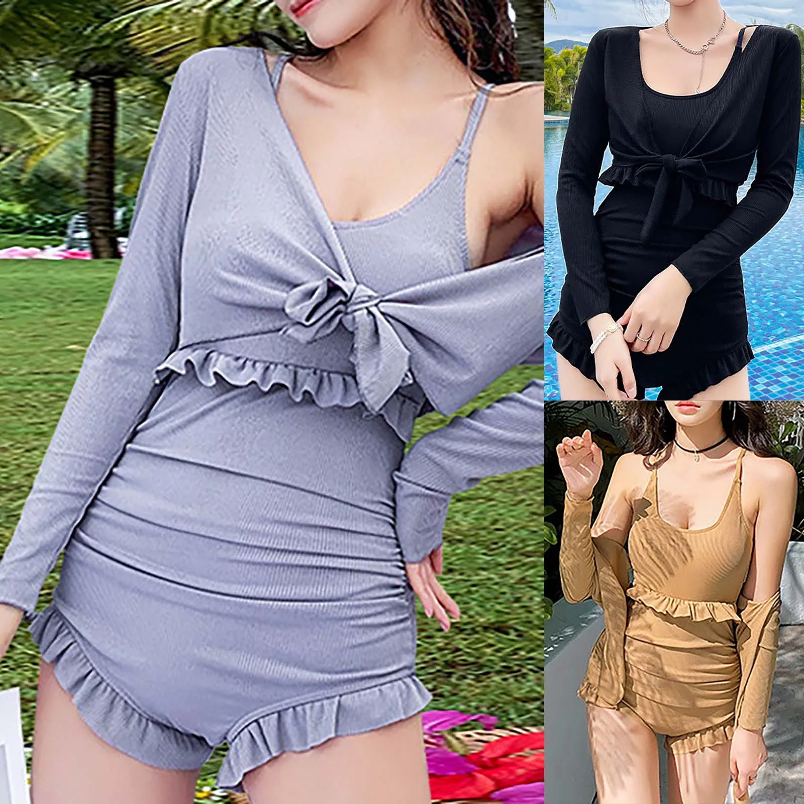 

Sexy Swimsuit Women'S Slim Body Cover Meat Slim Pure Desire Fashion Hot Spring Swimsuit