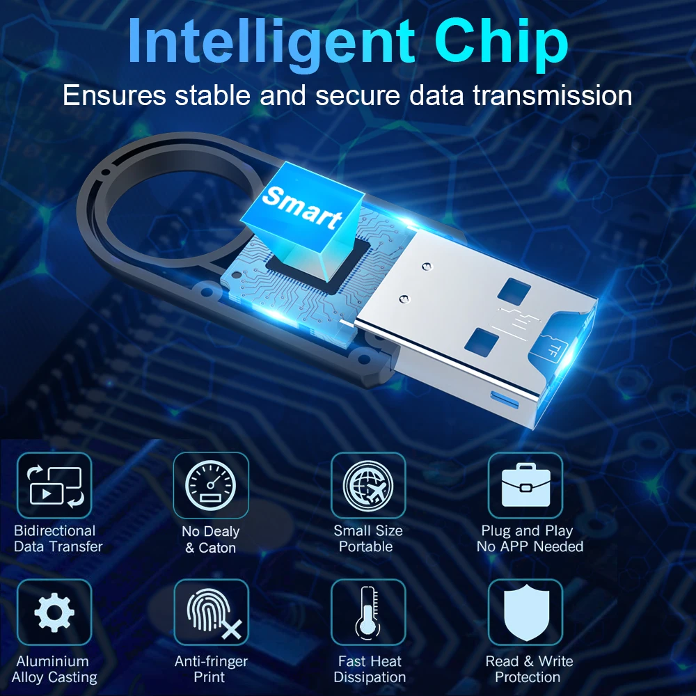 AJIUYU USB 마이크로 SD TF 카드 리더 USB3.0 미니 휴대 전화 메모리 카드 리더 노트북 액세서리 용 5Gbps 고속 어댑터
