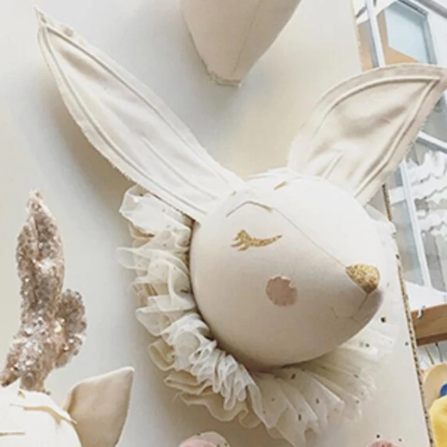 Animal Unicorn Deer Head Toys Wall Hanging Mounts Decor 3D Head Wall Hanging Ornaments Art Kids Room Wall Decoration Toys 6